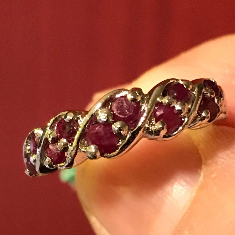 New! 10 stone .925 Braid ring sz6 + free gift 🎁🎁